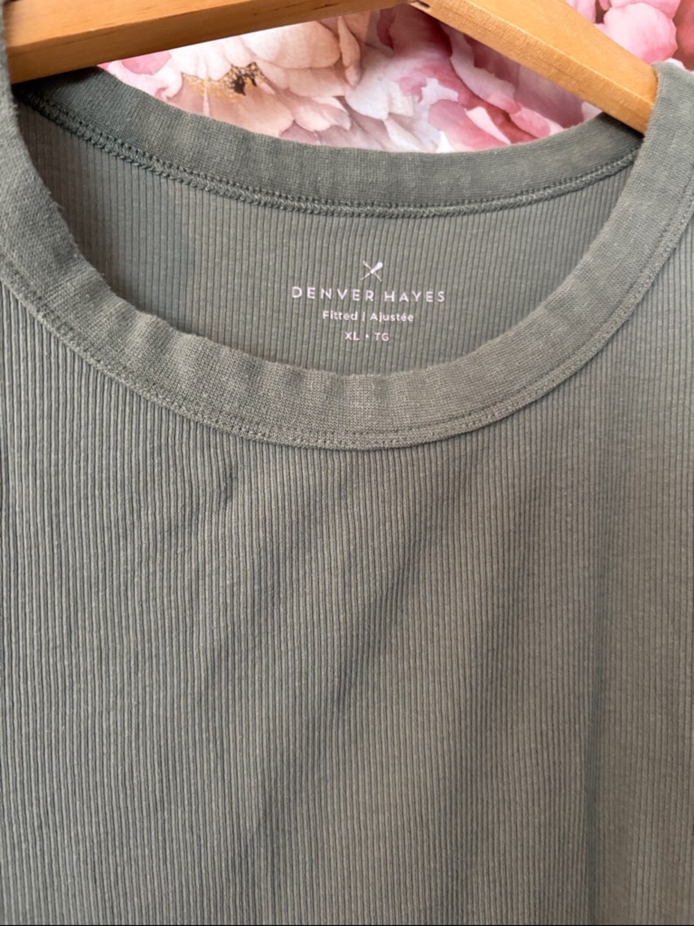 Denver Hayes Olive Ribbed Tank Top - Picture 3 of 4